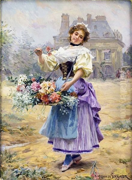 The Flower Girl by Louis Marie de Schryver