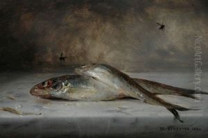 Fish Still Life by Louis Marie de Schryver