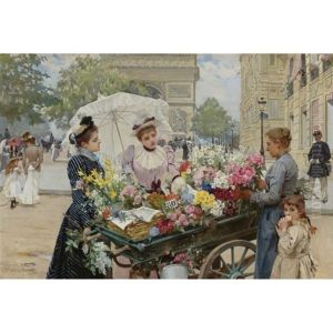 The Flower Seller On The Champs Elysees