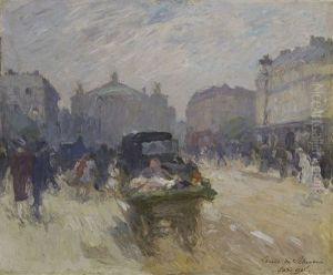 Paris - Place De L'opera by Louis Marie de Schryver