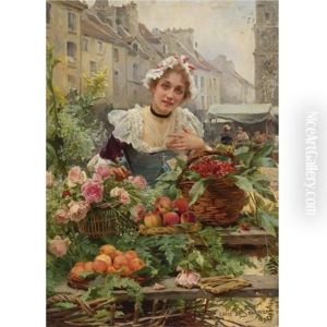 The Flower Seller by Louis Marie de Schryver