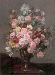 Bouquet Of Flowers by Louis Marie de Schryver