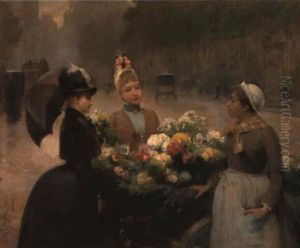 The Flower Seller by Louis Marie de Schryver