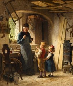 In Grandfather's Workshop by Emil Gottlieb Schuback