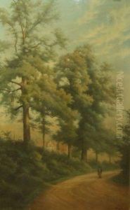 Figure In A Woodland Path by Alfred Ashdown Box