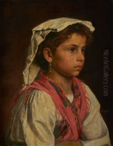A Young Italian Girl by Hugo Schubert