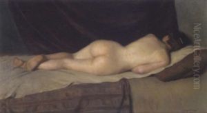 Liegender Weiblicher Akt by Hugo Schubert
