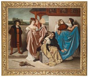 Figurliche Szene In Historisierenden Kostumen