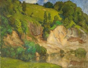 Landschaft Mit Teich Landschaft Mit Teich