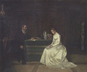 Ernstes Gesprach by H. Schuch