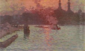 Remorqueur Sur La Seine Aux Abords Du Trocadero by Claude Emile Schuffenecker