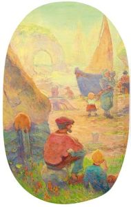 Pecheurs A Etretat (pecheur A Yport; La Famille Du Pecheur)