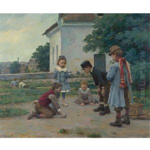 Children Playing With Marbles (2 Works)