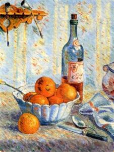 Nature Morte A La Bouteille Et A La Coupe Des Fruits by Claude Emile Schuffenecker