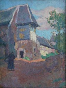 Paysanne Au Panier Sur Le Chemin Mauve Paysanne Au Panier Sur Le Chemin Mauve