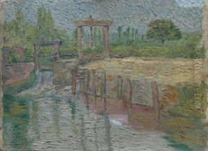 Paysage Divisionniste L'ecluse by Claude Emile Schuffenecker