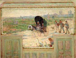 La Carriole Au Toit Vert, Paysage De Meudon by Claude Emile Schuffenecker