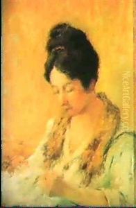 Femme Cousant