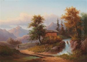 Idyllic Landscape With Decorative Figures