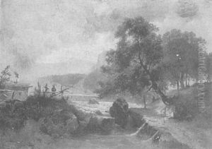 Figures By A Stream Figures By A Stream