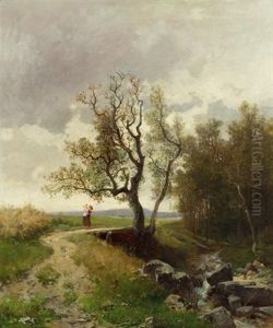 Idyllische Landschaft by Hans Schuhly