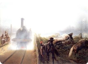 Chevaux En Liberte Surpris Par Les Chevaux-vapeurs