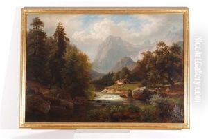 Alpenlandschaft by Arnold Schulten