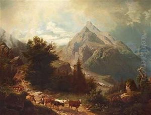 Udsigt Over Kandick Passet I Schweiz