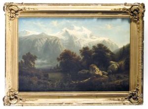 Birds Of Prey In A Mountain River Landscape (raubvogel An Einem Gebirgsfluss)