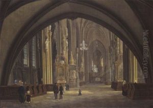 Blick In Den Dom Zu St. Stephan, Wien by Johann Karl Schultz