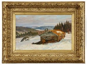 Vinterlandskap, Varmlands-ramen by Anshelm Schultzberg