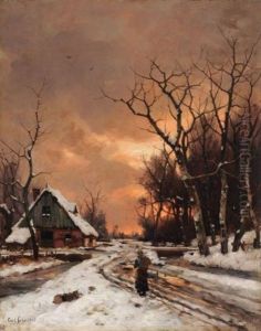 Niederrheinische Winterlandschaft by Karl Schultze