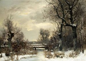 Winterlandschaft Mit Bachlauf by Karl Schultze