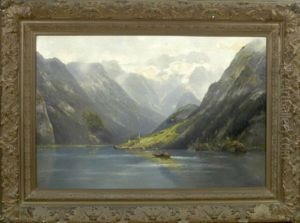 Fischerboote Auf Dem Gosausee