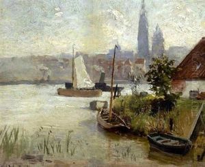 Antwerpen Von St. Anneken Aus Gesehen