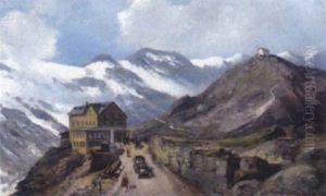 Am Sankt Gotthard Pass In Der Schwiez