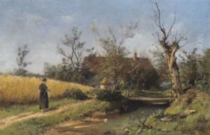 Sommerlandschaft Mit Kornfeld Sommerlandschaft Mit Kornfeld