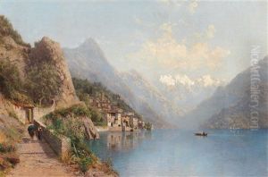 Gandria On Lake Lugano by Robert Schultze