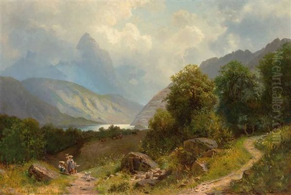 Hochgebirgslandschaft Mit Gewasser - view 1