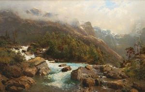 The Rauma Falls In Norway by Robert Schultze