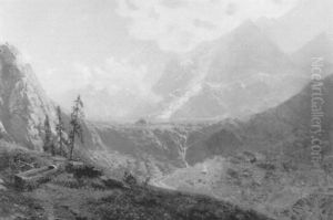 Blick Auf Den Berninapass by Robert Schultze