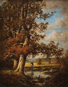Paysanne En Bord D'etang