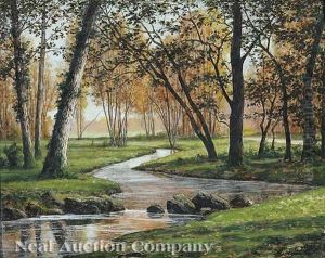 Creek Under The Trees, Bois De Boulogne, Autumn