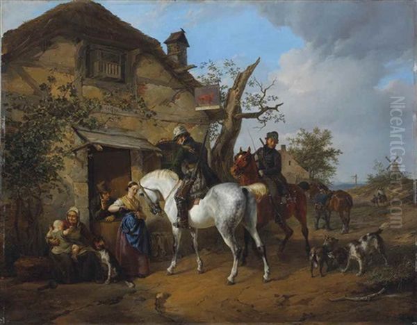 Hunters Near The Inn 'im Rotten Loeven' - view 1