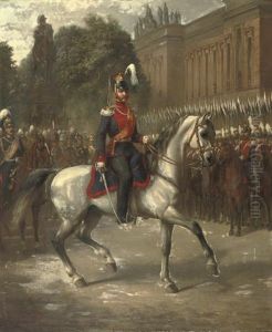 Parade Unter Den Linden - A Military Parade With A Prussian Prince By The Old Academy
