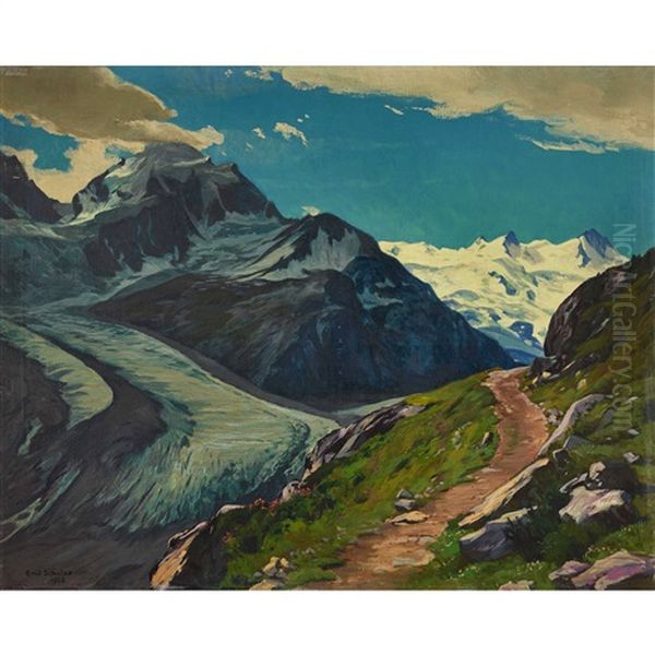 Tschiervagletscher Mit Berninagruppe - view 1