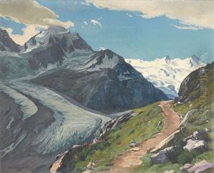 Tschiervagletscher Mit Berninagruppe by Emil Schulze