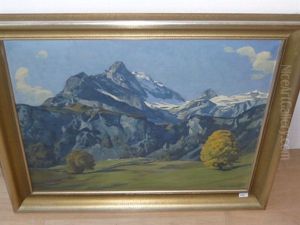 Der Ortstock Bei Braunwald, Herbstmorgen by Emil Schulze
