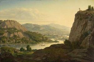 Elblandschaft An Der Porta Bohemica Bei Leitmeritz