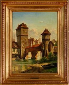 Overlooking The Hangman Bridge In Nuremberg by Harald Schumacher